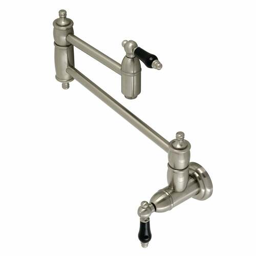 Kingston Brass KS3108PKL Duchess Brushed Nickel Wall Mount Pot Filler Faucet