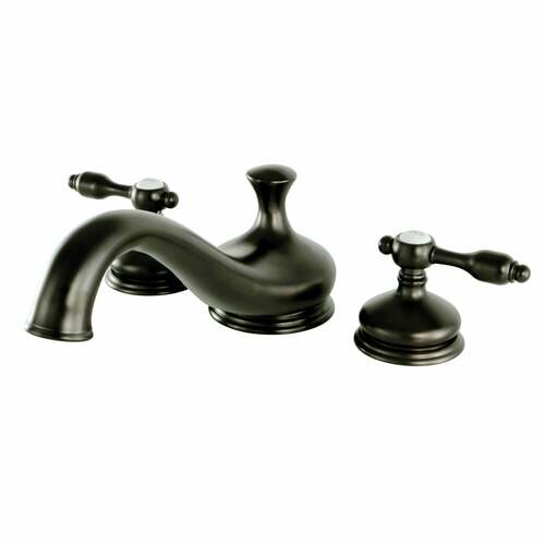 Kingston Brass KS3335TAL Tudor Two-Handle Deck Mount Roman Tub Faucet, Oil Rubbed Bronze