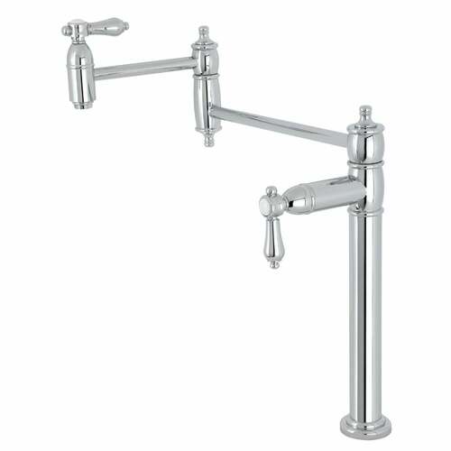 Kingston Brass KS3701BAL Heirloom Deck Mount Pot Filler Faucet - Polished Chrome