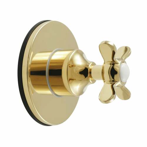 Kingston Brass KS4032BEX Essex Single-Handle Six-Way Diverter Valve with Round Trim, Polished Brass