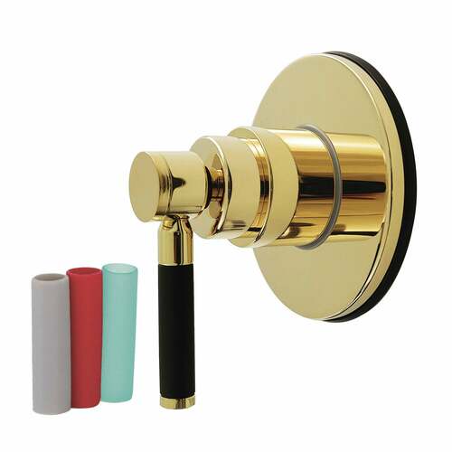Kingston Brass KS4032DKL Kaiser Single-Handle Six-Way Diverter Valve with Round Trim, Polished Brass