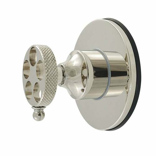 Kingston Brass KS4036RKX Webb Single-Handle Diverter Valve with Knurled Handle, Polished Nickel