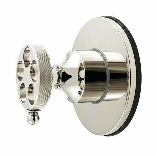 Kingston Brass KS4036RKZ Wendell Single-Handle Diverter Valve with Knurled Handle, Polished Nickel