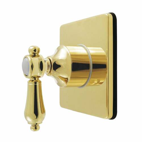 Kingston Brass KS4042BAL Heirloom Single-Handle Diverter Valve with Square Trim Kit, Polished Brass
