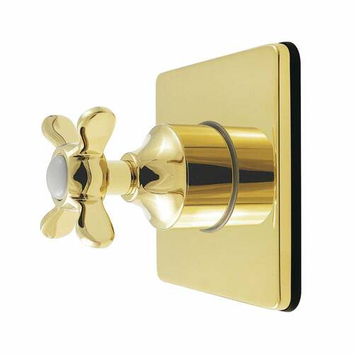 Kingston Brass KS4042BEX Essex Single-Handle Six-Way Diverter Valve with Square Trim, Polished Brass