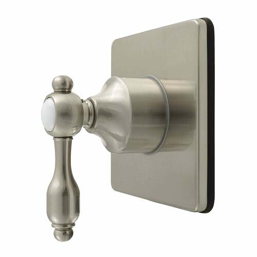 Kingston Brass KS4048TAL Tudor Single-Handle Diverter Valve with Square Trim Kit, Brushed Nickel