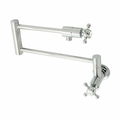Kingston Brass KS4101BX Metropolitan Wall-Mount Pot Filler Faucet, Polished Chrome