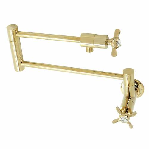 Kingston Brass KS4102BEX Essex Wall-Mount Pot Filler Faucet in Polished Brass