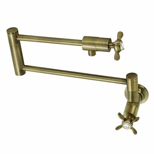 Kingston Brass KS4103BEX Essex Wall-Mount Pot Filler Faucet in Antique Brass