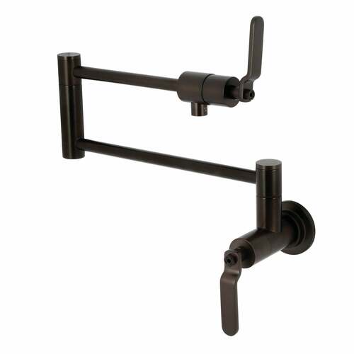 Kingston Brass KS4105KL Whitaker Wall-Mount Pot Filler Faucet, Oil Rubbed Bronze