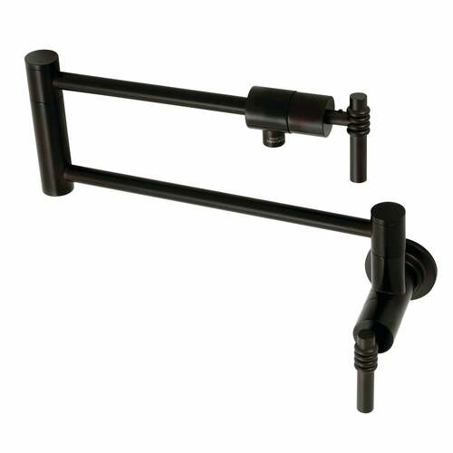 Kingston Brass KS4105ML Milano Wall Mount Pot Filler Faucet - Oil Rubbed Bronze