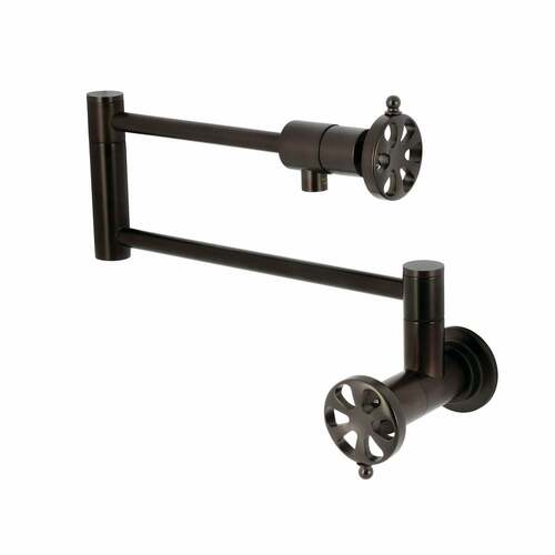 Kingston Brass KS4105RX Belknap Wall-Mount Pot Filler Faucet, Oil Rubbed Bronze