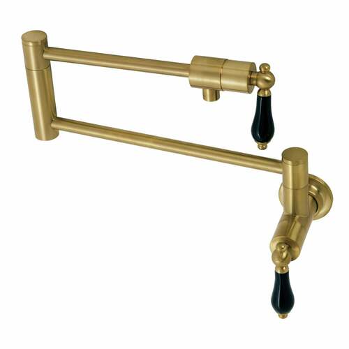 Kingston Brass KS4107PKL Duchess Brushed Brass Wall Mount Pot Filler Faucet