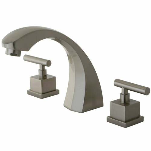 Kingston Brass KS4368CQL Concord Brushed Nickel Two-Handle Deck Mount Roman Tub Faucet