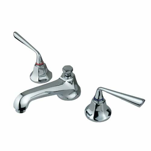 Kingston Brass KS4461ZL Silver Sage Widespread Bathroom Faucet with Brass Pop-Up, Chrome