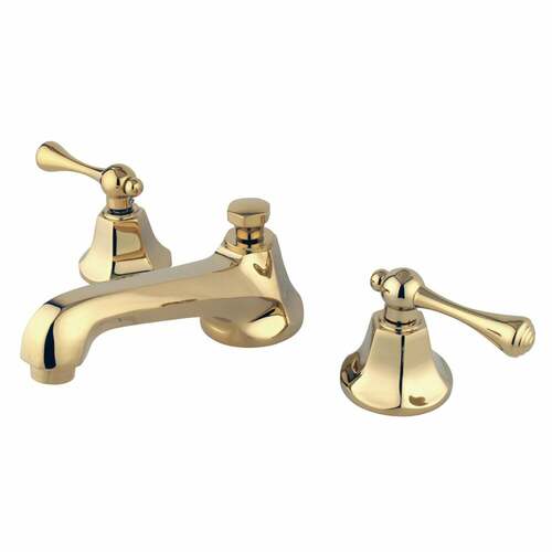 Kingston Brass KS4462BL Metropolitan Widespread Bathroom Faucet with Brass Pop-Up, Polished Brass