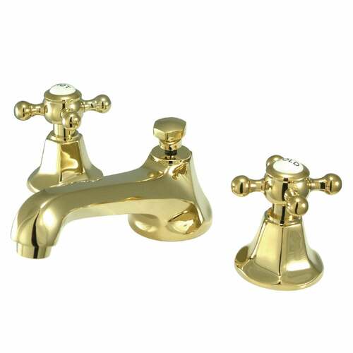 Kingston Brass KS4462BX Metropolitan Widespread Bathroom Faucet, Polished Brass with Pop-Up