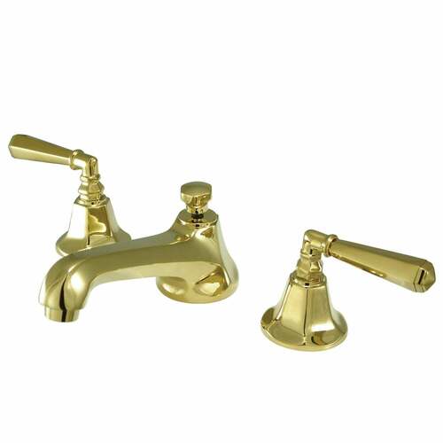 Kingston Brass KS4462HL Metropolitan Widespread Bathroom Faucet with Brass Pop-Up, Polished Brass