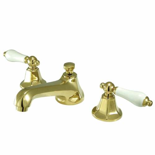 Kingston Brass KS4462PL Metropolitan Widespread Bathroom Faucet with Brass Pop-Up, Polished Brass