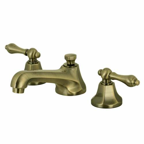 Kingston Brass KS4463AL Metropolitan Antique Brass Widespread Bathroom Faucet with Pop-Up