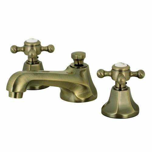 Kingston Brass KS4463BX Metropolitan Antique Brass Widespread Bathroom Faucet with Pop-Up