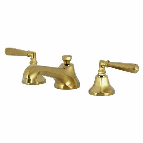 Kingston Brass KS4467HL Metropolitan Widespread Bathroom Faucet, 2-Handle, Brushed Brass