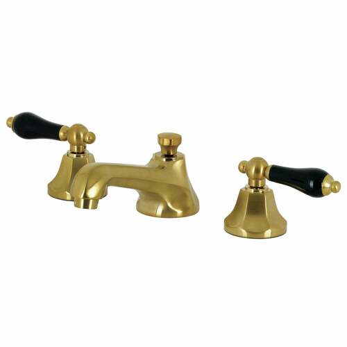 Kingston Brass KS4467PKL Duchess Widespread Bathroom Faucet, Brass Pop-Up, Brushed Brass