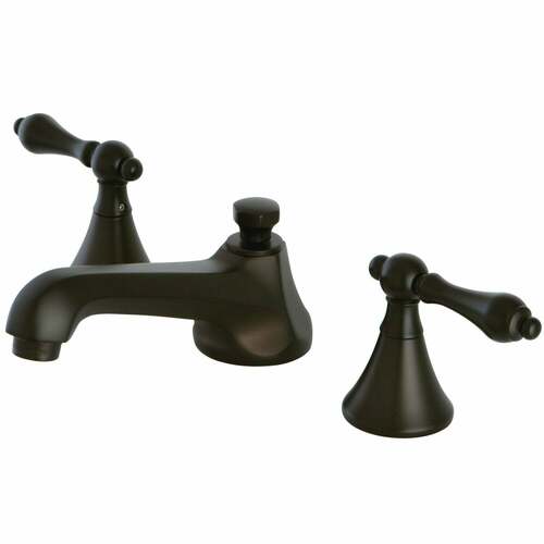 Kingston Brass KS4475AL Widespread Bathroom Faucet, Brass Pop-Up, Oil Rubbed Bronze