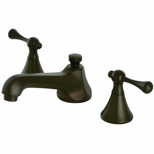 Kingston Brass KS4475BL Widespread Bathroom Faucet, Brass Pop-Up, Oil Rubbed Bronze