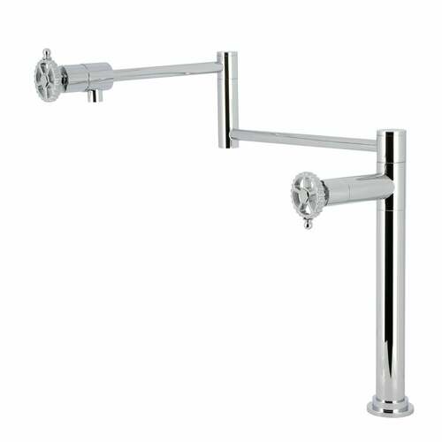 Kingston Brass KS4701CG Fuller Polished Chrome Deck Mount Pot Filler Faucet