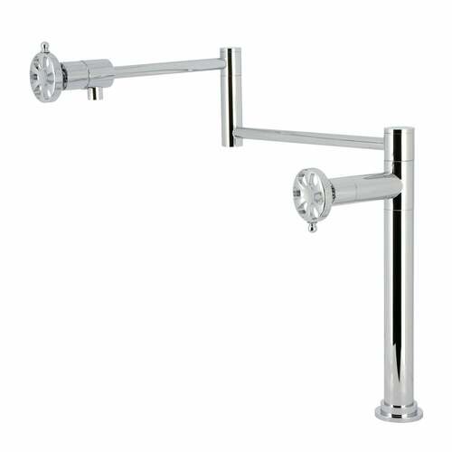 Kingston Brass KS4701RX Belknap Polished Chrome Deck Mount Pot Filler Faucet