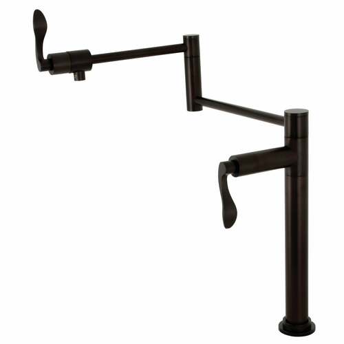 Kingston Brass KS4705DFL NuWave Deck Mount Pot Filler Faucet - Oil Rubbed Bronze