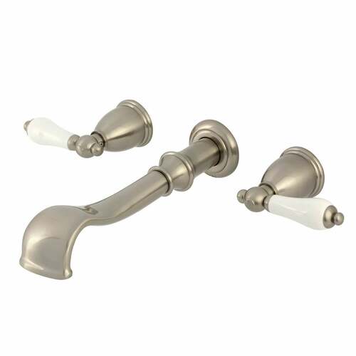 Kingston Brass KS5028PL Brushed Nickel Two-Handle Wall Mount Roman Tub Faucet