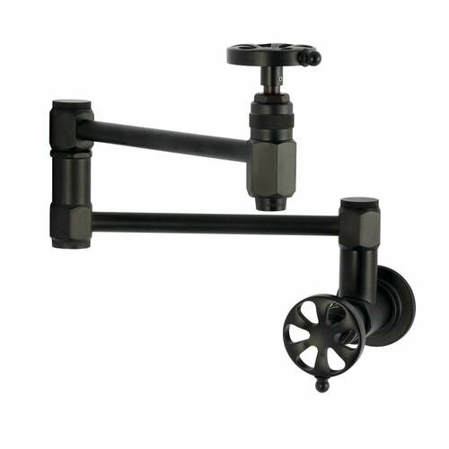 Kingston Brass KS5100RX Belknap Matte Black Wall Mount Pot Filler Faucet