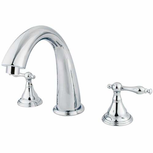 Kingston Brass KS5361NL Royale Polished Chrome Two-Handle Deck Mount Roman Tub Faucet