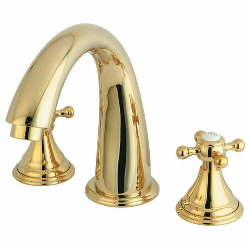 Kingston Brass KS5362BX Vintage Two-Handle Deck Mount Roman Tub Faucet in Polished Brass