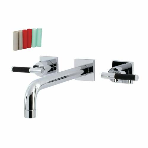 Kingston Brass KS6021CKL Kaiser Polished Chrome Two-Handle Wall Mount Roman Tub Faucet