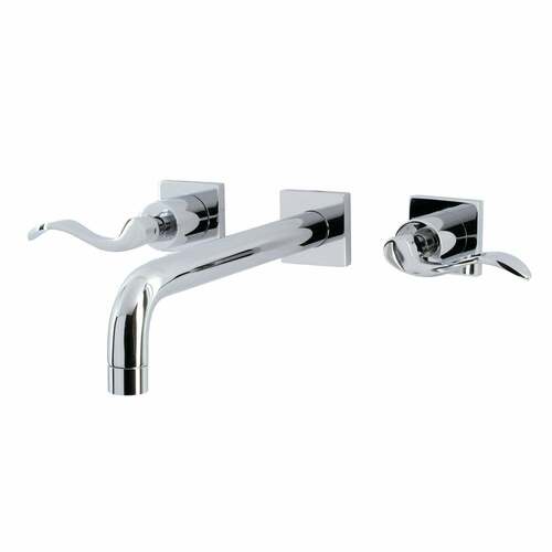 Kingston Brass KS6021DFL NuWave Polished Chrome Two-Handle Wall Mount Roman Tub Faucet