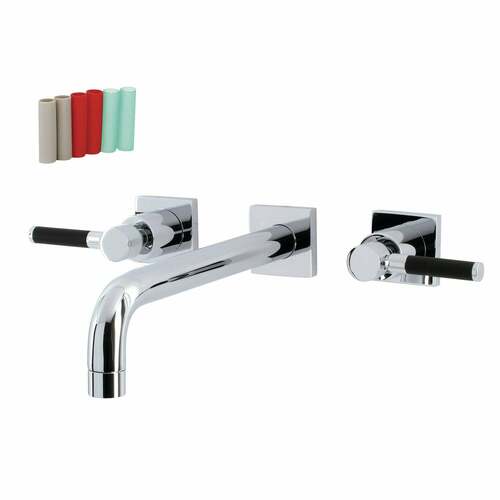 Kingston Brass KS6021DKL Kaiser Polished Chrome Two-Handle Wall Mount Roman Tub Faucet