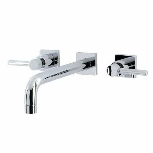 Kingston Brass KS6021DL Concord Wall Mount Roman Tub Faucet, Polished Chrome, Two Handles