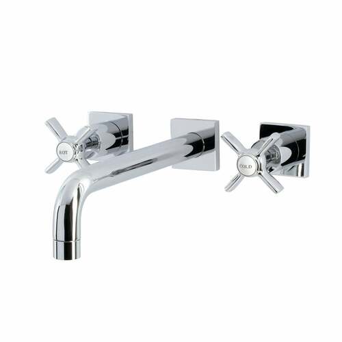 Kingston Brass KS6021ZX Millennium Polished Chrome Two-Handle Wall Mount Roman Tub Faucet