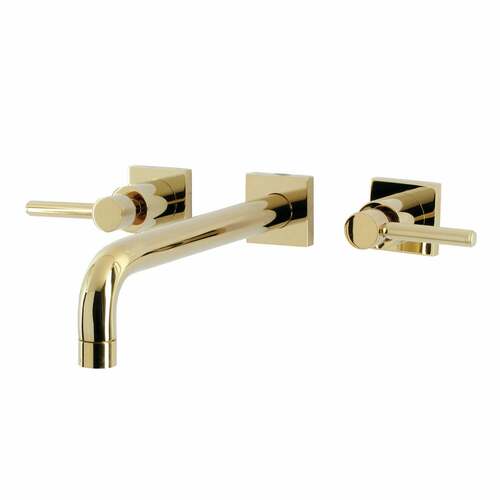 Kingston Brass KS6022DL Concord Two-Handle Wall-Mount Roman Tub Faucet, Polished Brass