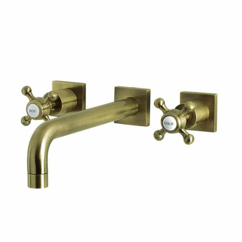Kingston Brass KS6023BX Metropolitan Antique Brass Two-Handle Wall Mount Tub Faucet
