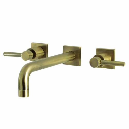 Kingston Brass KS6023DL Concord Antique Brass Two-Handle Wall Mount Roman Tub Faucet