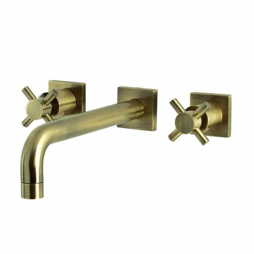 Kingston Brass KS6023DX Concord Antique Brass Two-Handle Wall Mount Roman Tub Faucet