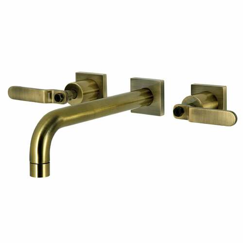 Kingston Brass KS6023KL Whitaker Antique Brass Two-Handle Wall Mount Roman Tub Faucet