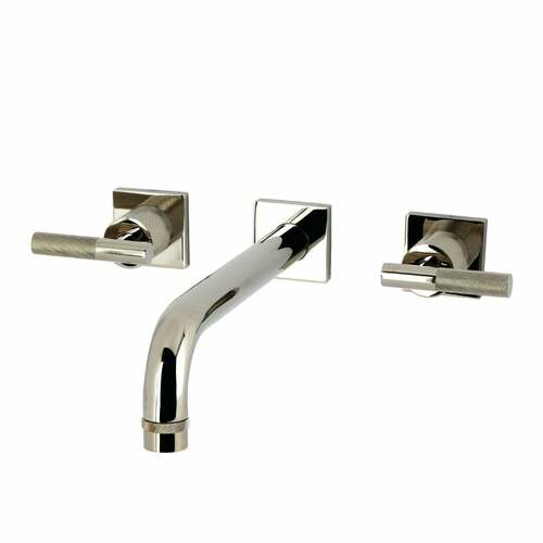Kingston Brass KS6026KNL Convergent 2-Handle 3-Hole Wall Mount Roman Tub Faucet, Polished Nickel