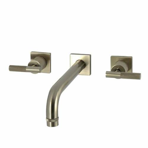 Kingston Brass KS6028KNL Convergent 2-Handle Wall Mount Roman Tub Faucet, Brushed Nickel