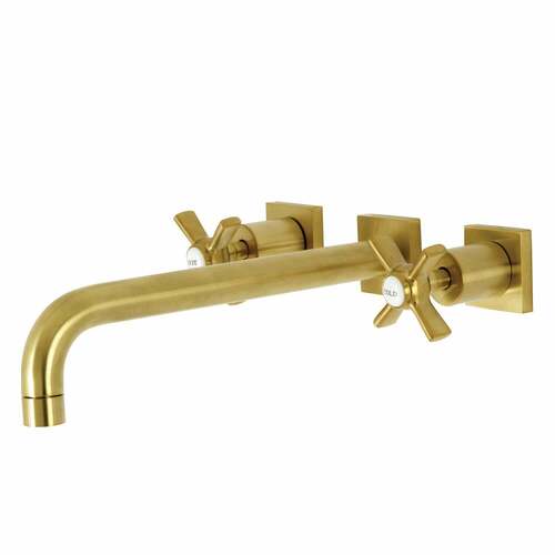 Kingston Brass KS6057ZX Millennium Wall Mount Roman Tub Faucet, Brushed Brass