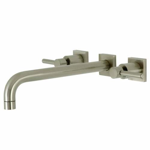 Kingston Brass KS6058DL Concord Brushed Nickel Two-Handle Wall Mount Roman Tub Faucet